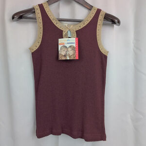 Vintage NOS Mary-Kate And Ashley Olsen Twins 2004 Dated Knit top with lace trim